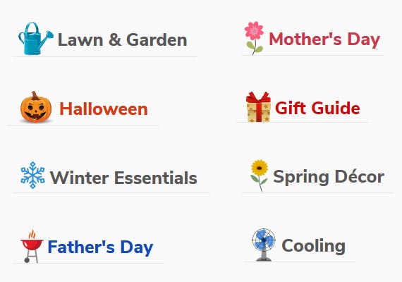 In an effort to drive attention toward specific categories, these icons helped highlight noteworthy shops.